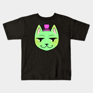 Green Catfully Kids T-Shirt